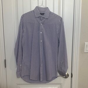 Ralph Lauren Men's purple Checkered Button Down Shirt